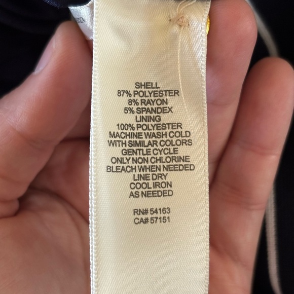 NWT Eliza J 3/4 Sleeve Striped Navy and White Cut-Out Shift Dress - Picture 16 of 16